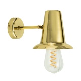 Wall Loft Lamp Big Milk Brass