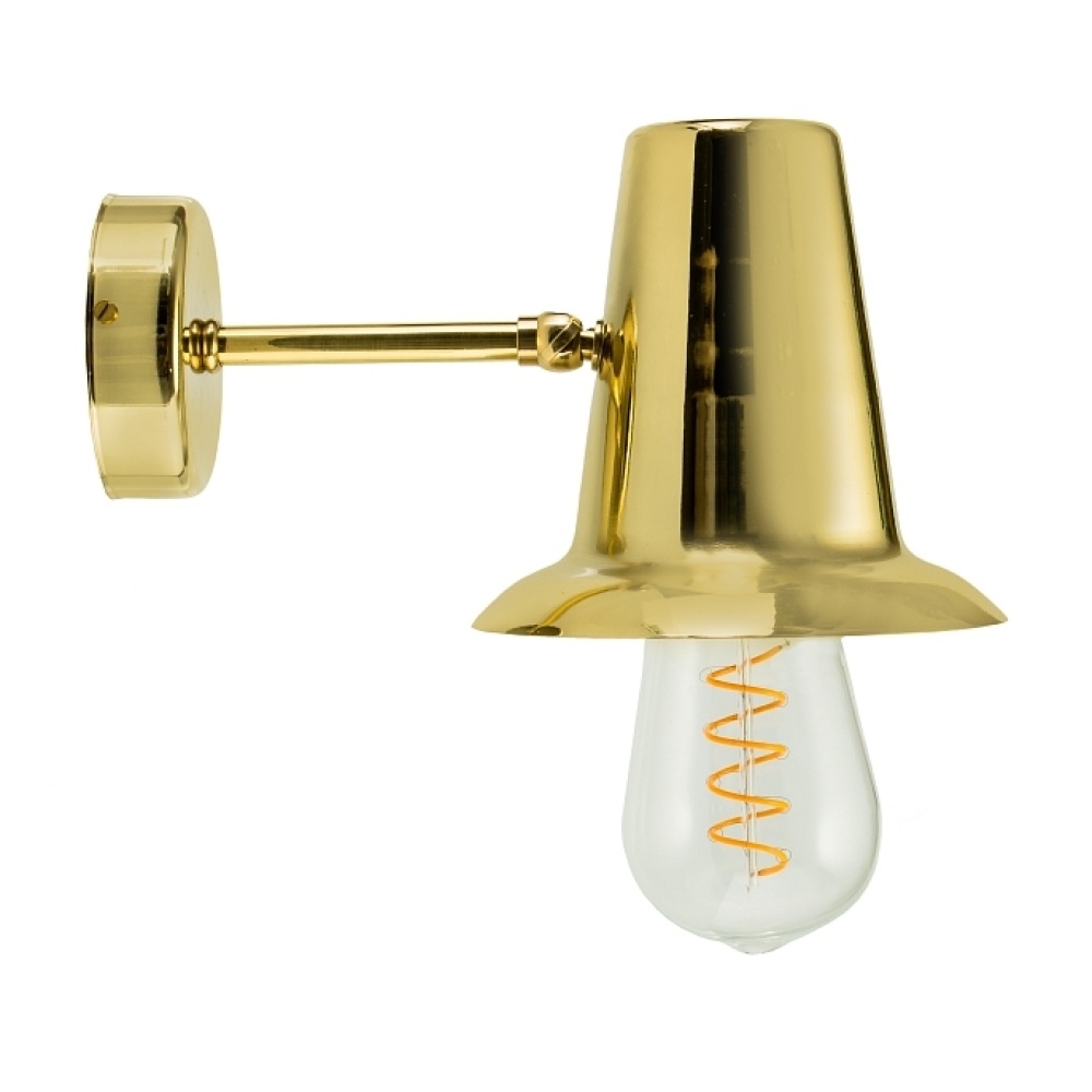 Wall Loft Lamp Big Milk Brass