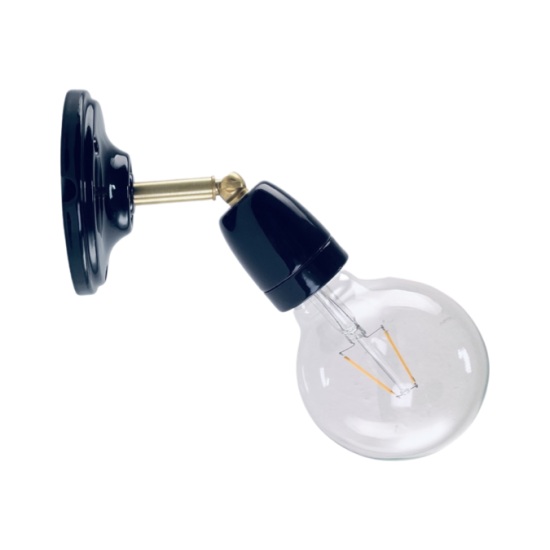 Wall Loft Lamp Ceramic Black