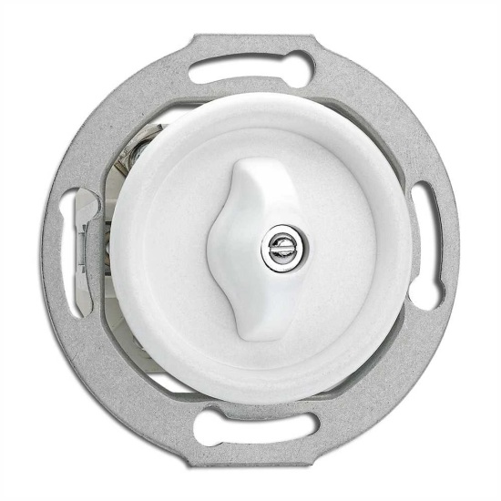 THPG 186887 Włącznik krzyżowy obrotowy duroplast biały