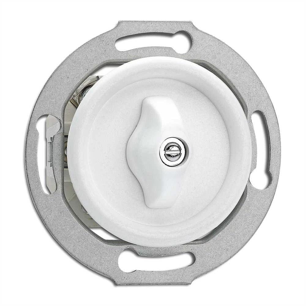 THPG 186887 Włącznik krzyżowy obrotowy duroplast biały