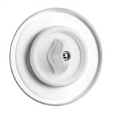 THPG 186887 Włącznik krzyżowy obrotowy duroplast biały