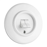 THPG 100572 Włącznik podwójny dźwigniowy duroplast biały