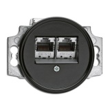 THPG 100722 Gniazdo RJ45 6e bakelit czarny