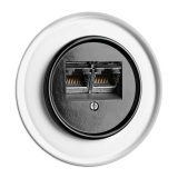 THPG 100722 Gniazdo RJ45 6e bakelit czarny