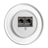 THPG 100726 Gniazdo RJ45 6e duroplast biały