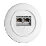 THPG 100726 Gniazdo RJ45 6e duroplast biały