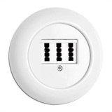 THPG 150117 Gniazdo telefoniczne z białej porcelany
