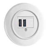 THPG 100877 Ładowarka 2xUSB A duroplast biały