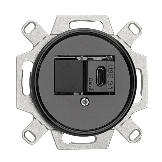 THPG 101363 Gniazdo USB-C 3.1, bakelit czarny