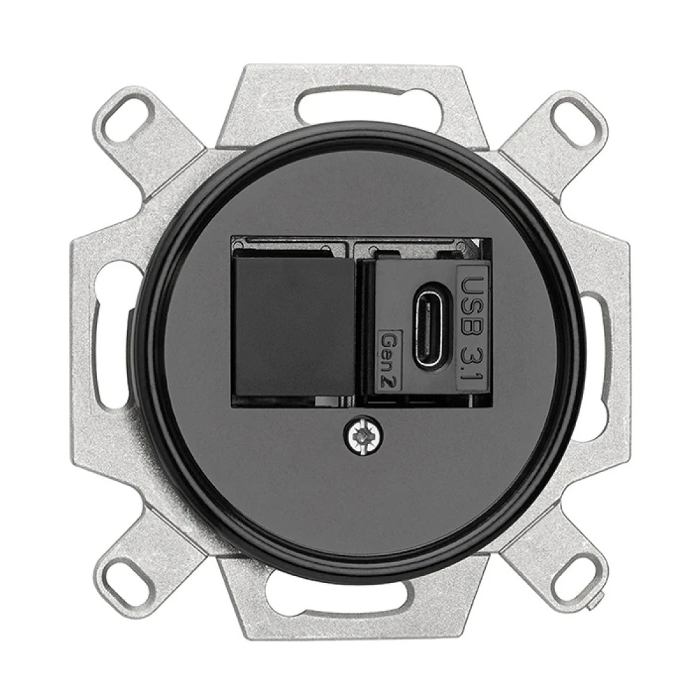 THPG 101363 Gniazdo USB-C 3.1, bakelit czarny