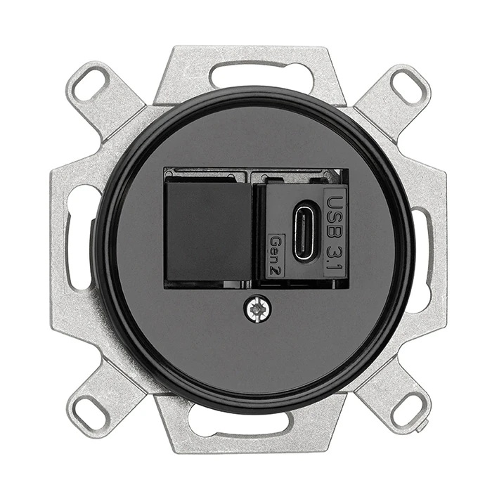 THPG 101363 Gniazdo USB-C 3.1, bakelit czarny
