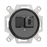 THPG 101363 Gniazdo USB-C 3.1, bakelit czarny
