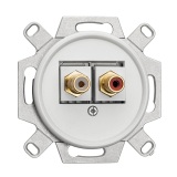 THPG 101350 Gniazdo Cinch czerwone/białe, duroplast