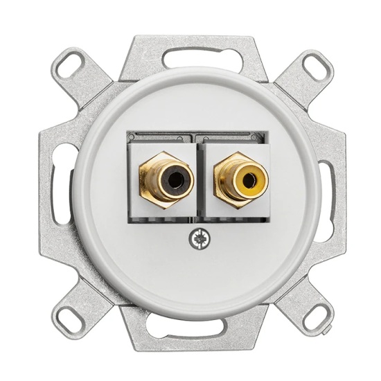 THPG 101351 Gniazdo Cinch żółte/czarne, duroplast