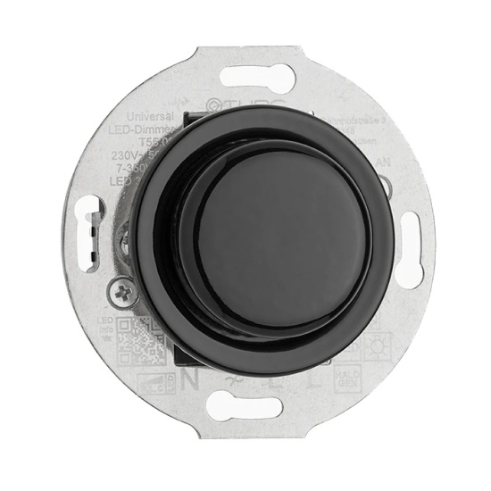 THPG 174030 Ściemniacz obrotowy uniwersalny LED 3W-100W porcelana czarna