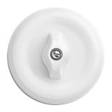THPG 186890 Włącznik natynkowy krzyżowy obrotowy duroplast biały
