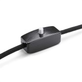 THPG 100466 Przełącznik przelotowy czarny przycisk biały