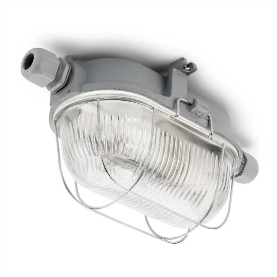 THPG 100506 Lampa piwniczna z żeliwa szarego, owalna duża