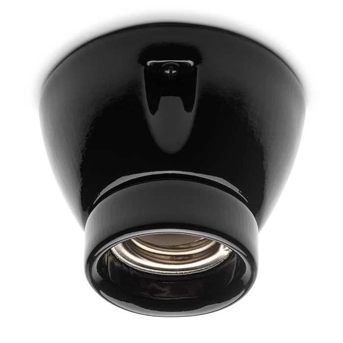 THPG 152649 Oprawa sufitowa porcelanowa E27 czarny