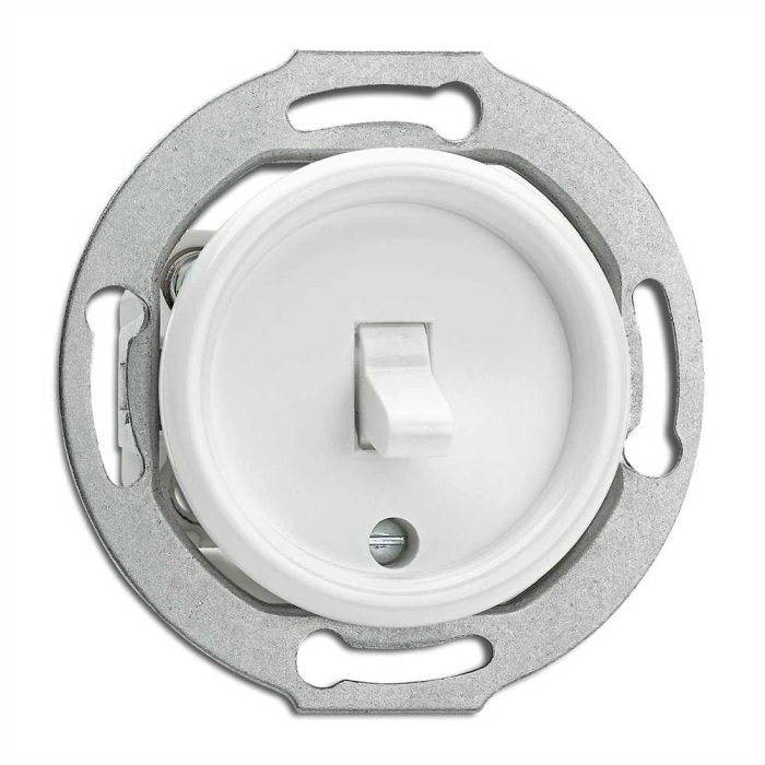 THPG 176405 Włącznik dźwigniowy pojedynczy/schodowy duroplast biały