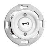 THPG 173079 Przycisk zwierny z symbolem Klucz porcelana biała
