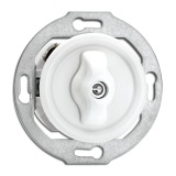 THPG 100376 Włącznik obrotowy dwubiegunowy porcelana biała
