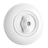 THPG 100376 Włącznik obrotowy dwubiegunowy porcelana biała
