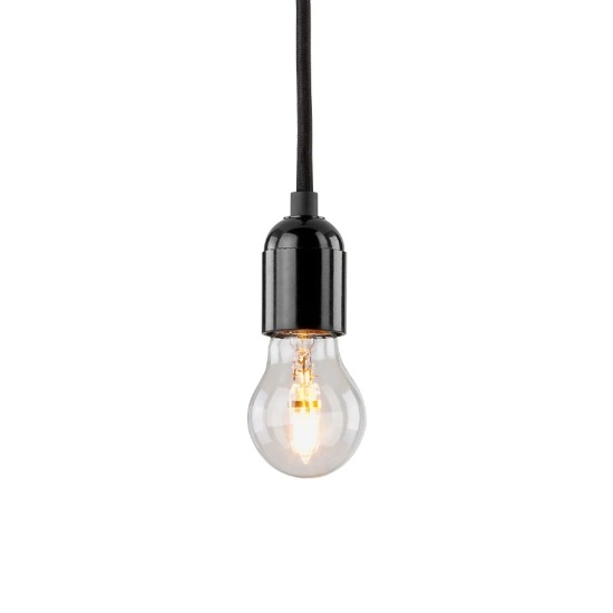 THPG 100636 Oprawa LOFT E27 bakelit, kabel czarny