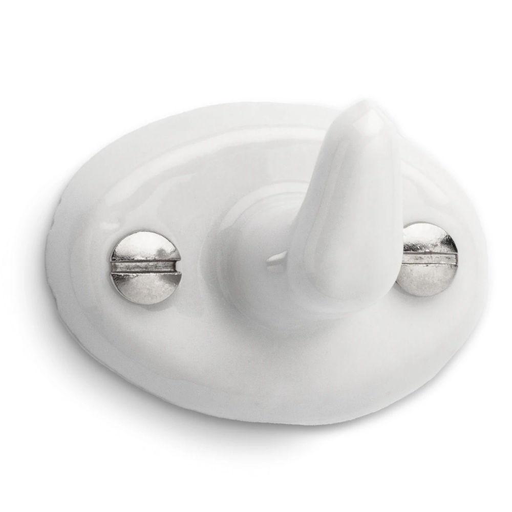 THPG 101087 Haczyk ścienny z białej porcelany, mały