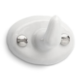 THPG 101087 Haczyk ścienny z białej porcelany, mały