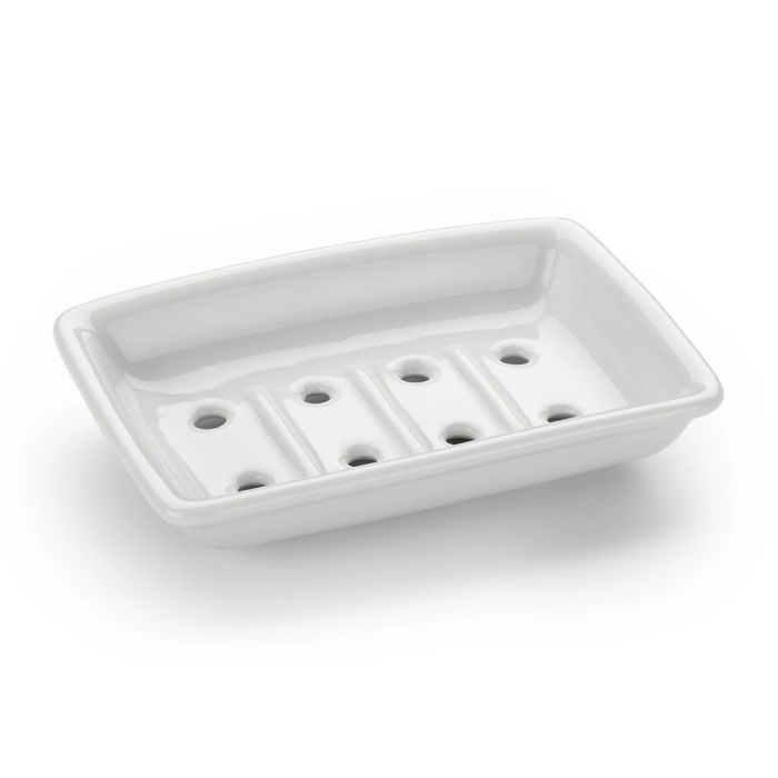 THPG 101153 Mydelniczka z białej porcelany z odpływem