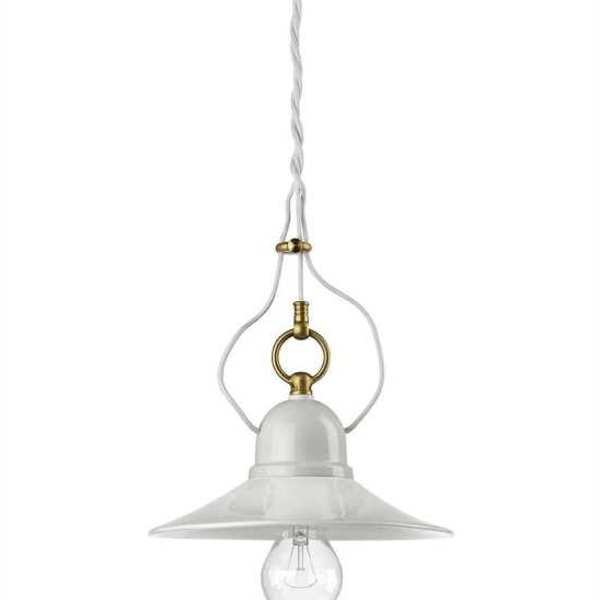 THPG 101181 Lampa wisząca z porcelany z kloszem porcelanowym