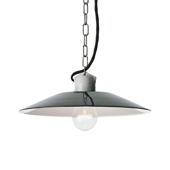 THPG 113369 Lampa Bolich 30 cm czarno-biała lakierowana