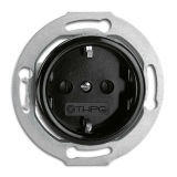 THPG 173038 Gniazdo z uziemieniem Schuko bakelit czarny