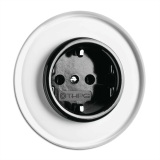 THPG 173038 Gniazdo z uziemieniem Schuko bakelit czarny