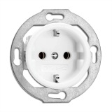 THPG 173067 Gniazdo z uziemieniem schuko porcelana biała