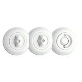 THPG 173075 Włącznik kołyskowy kontrolny podświetlany porcelana biała