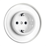 THPG 176400 Gniazdo z uziemieniem Schuko duroplast biały