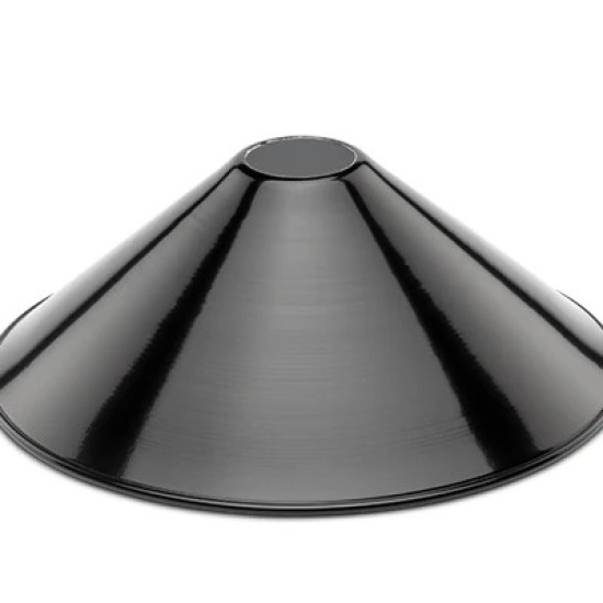 THPG 101258 Klosz MINIMAL z blachy stalowej, stożkowy, czarny