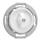 THPG 186885 Włącznik podwójny obrotowy duroplast biały
