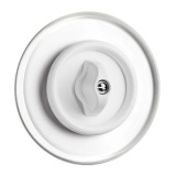 THPG 186886 Włącznik pojedynczy / schodowy obrotowy duroplast biały