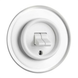 THPG 100572 Włącznik podwójny dźwigniowy duroplast biały