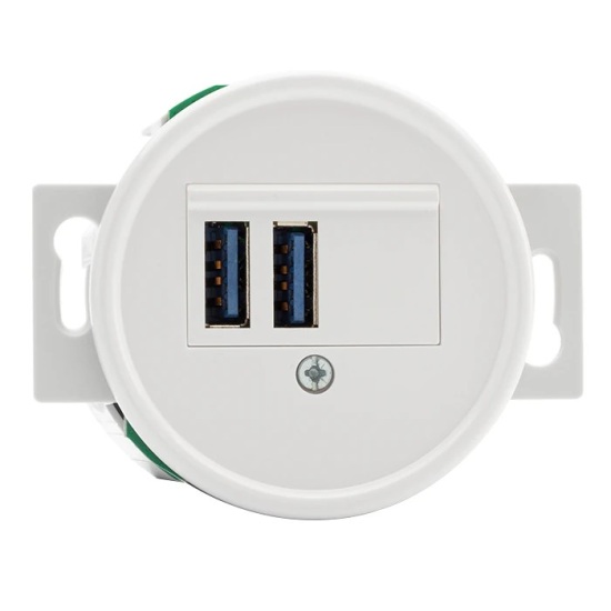 THPG 100877 Ładowarka 2xUSB A duroplast biały