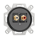 THPG 101360 Gniazdo Cinch czerwone/białe, bakelit