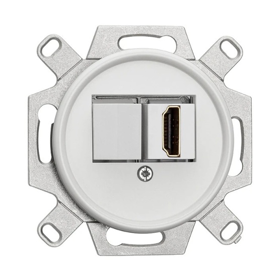 THPG 101354 Gniazdo HDMI duroplast biały