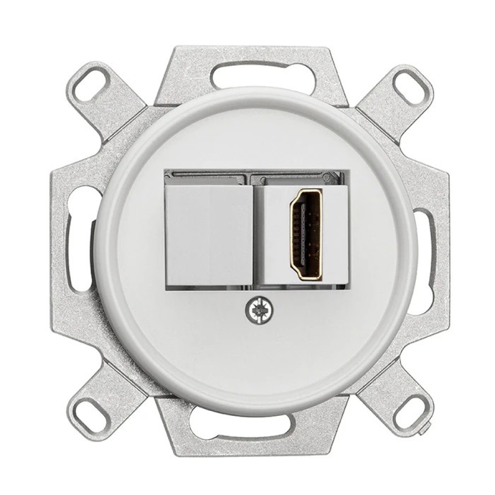THPG 101354 Gniazdo HDMI duroplast biały