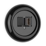 THPG 174044 Gniazdo HDMI, czarna porcelana