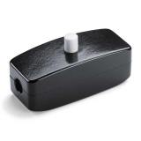 THPG 100466 Przełącznik przelotowy czarny przycisk biały