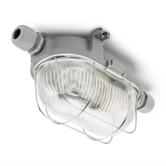 THPG 100503 Lampa piwniczna z żeliwa szarego, owalna mała